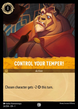 Disney Lorcana Trading Card Game The First Chapter CONTROL YOUR TEMPER!