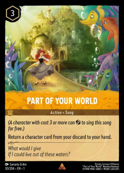 Disney Lorcana Trading Card Game The First Chapter PART OF YOUR WORLD
