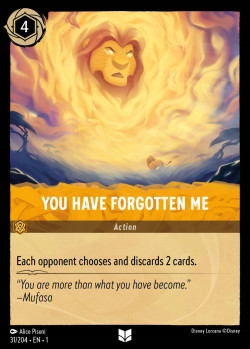 Disney Lorcana Trading Card Game The First Chapter YOU HAVE FORGOTTEN ME