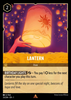 Disney Lorcana Trading Card Game The First Chapter LANTERN