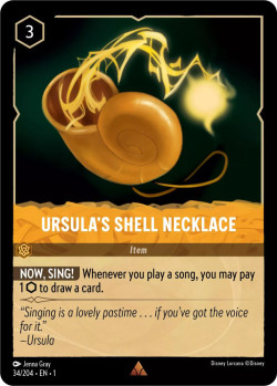 Disney Lorcana Trading Card Game The First Chapter URSULA'S SHELL NECKLACE
