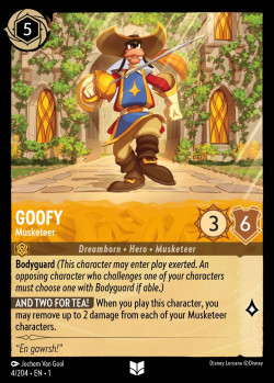 Disney Lorcana Trading Card Game The First Chapter GOOFY Musketeer