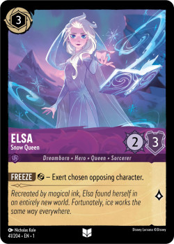 Disney Lorcana Trading Card Game The First Chapter ELSA Snow Queen