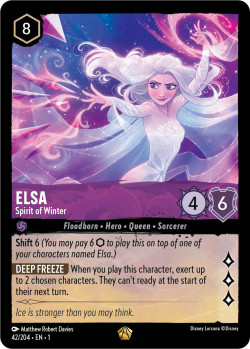 Disney Lorcana Trading Card Game The First Chapter ELSA Spirit of Winter