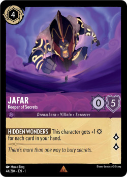Disney Lorcana Trading Card Game The First Chapter JAFAR Keeper of Secrets