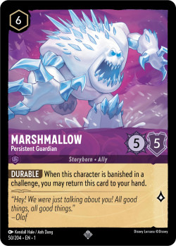 Disney Lorcana Trading Card Game The First Chapter MARSHMALLOW Persistent Guardian