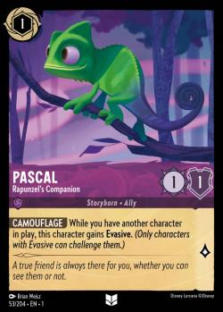 Disney Lorcana Trading Card Game The First Chapter PASCAL Rapunzel's Companion