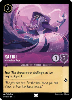 Disney Lorcana Trading Card Game The First Chapter RAFIKI Mysterious Sage