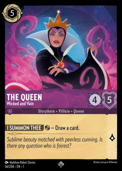 Disney Lorcana Trading Card Game The First Chapter THE QUEEN Wicked and Vain