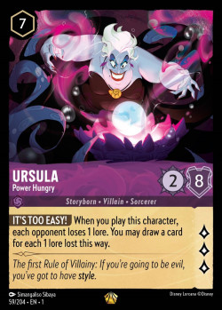 Disney Lorcana Trading Card Game The First Chapter URSULA Power Hungry