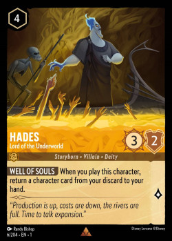 Disney Lorcana Trading Card Game The First Chapter HADES Lord of the Underworld