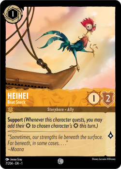Disney Lorcana Trading Card Game The First Chapter HEIHEI Boat Snack