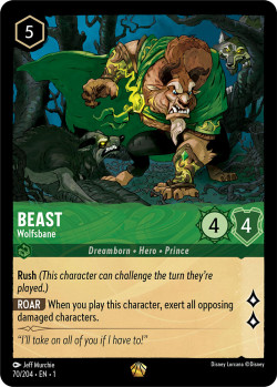 Disney Lorcana Trading Card Game The First Chapter BEAST Wolfsbane