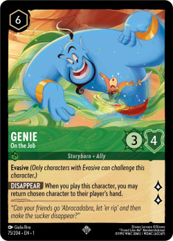 Disney Lorcana Trading Card Game The First Chapter GENIE On the Job