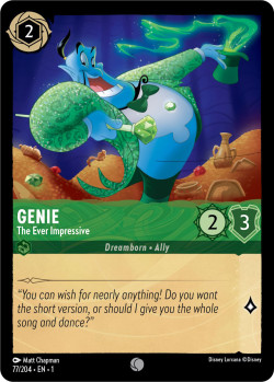 Disney Lorcana Trading Card Game The First Chapter GENIE The Ever Impressive