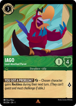 Disney Lorcana Trading Card Game The First Chapter IAGO Loud