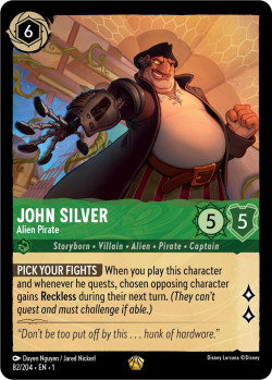Disney Lorcana Trading Card Game The First Chapter JOHN SILVER Alien Pirate