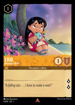 Disney Lorcana Trading Card Game The First Chapter LILO Making a Wish