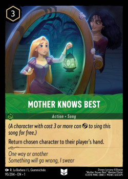 Disney Lorcana Trading Card Game The First Chapter MOTHER KNOWS BEST