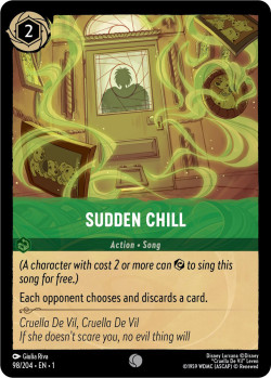 Disney Lorcana Trading Card Game The First Chapter SUDDEN CHILL