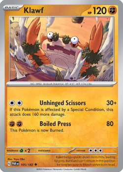 Pokémon Trading Card Game Paradox Rift Klawf