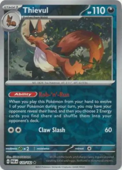 Pokémon Trading Card Game Paradox Rift Thievul (Rev. Holo)