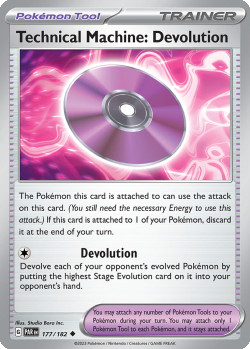 Pokémon Trading Card Game Paradox Rift Technical Machine: Devolution