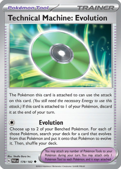 Pokémon Trading Card Game Paradox Rift Technical Machine: Evolution