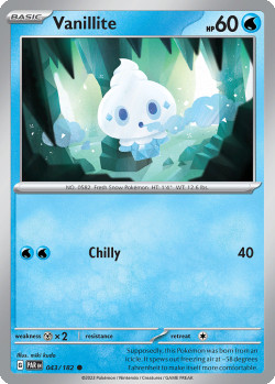 Pokémon Trading Card Game Paradox Rift Vanillite