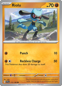 Pokémon Trading Card Game Scarlet & Violet Riolu